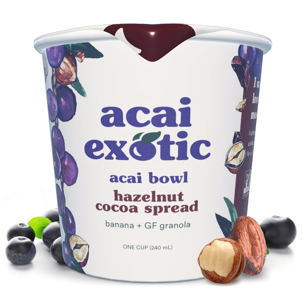 acai bowl - hazelnut cocoa spread