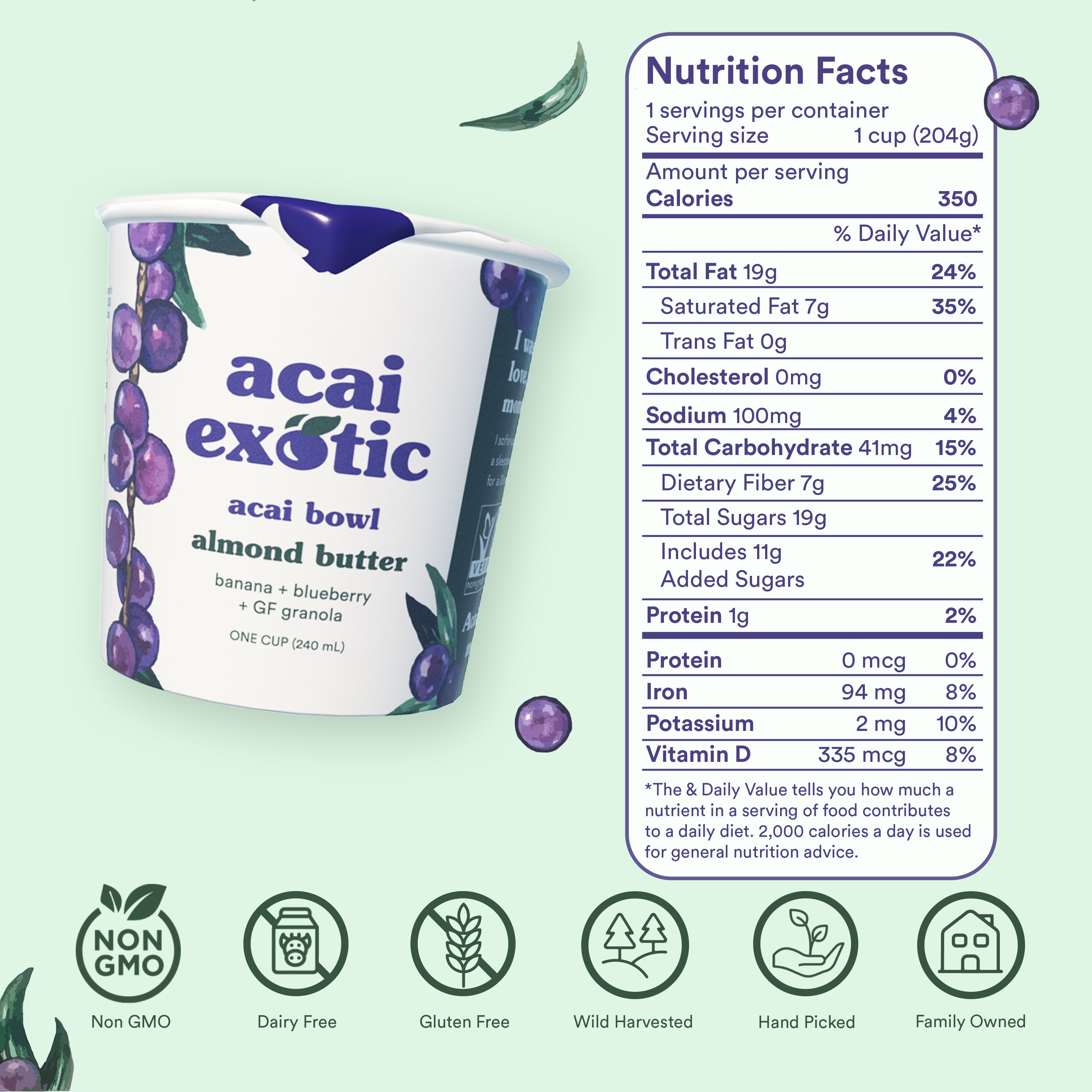 Frozen Acai Bowl with Almond Butter – acaiexotic
