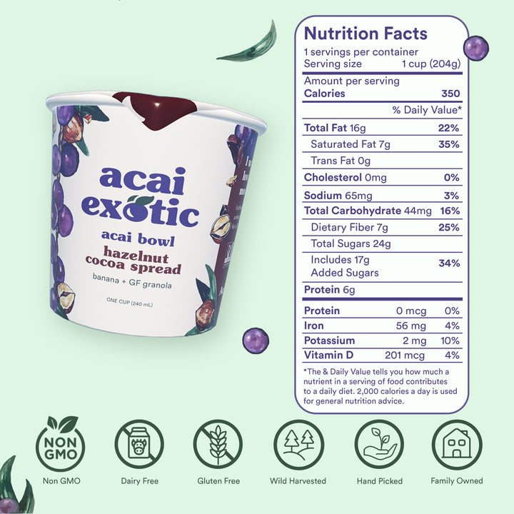 acai bowl - hazelnut cocoa spread