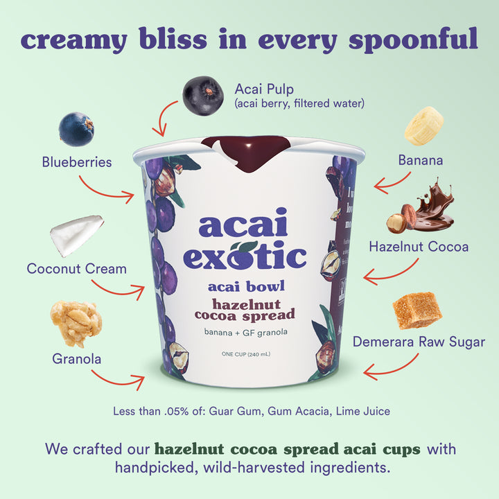 acai bowl - hazelnut cocoa spread