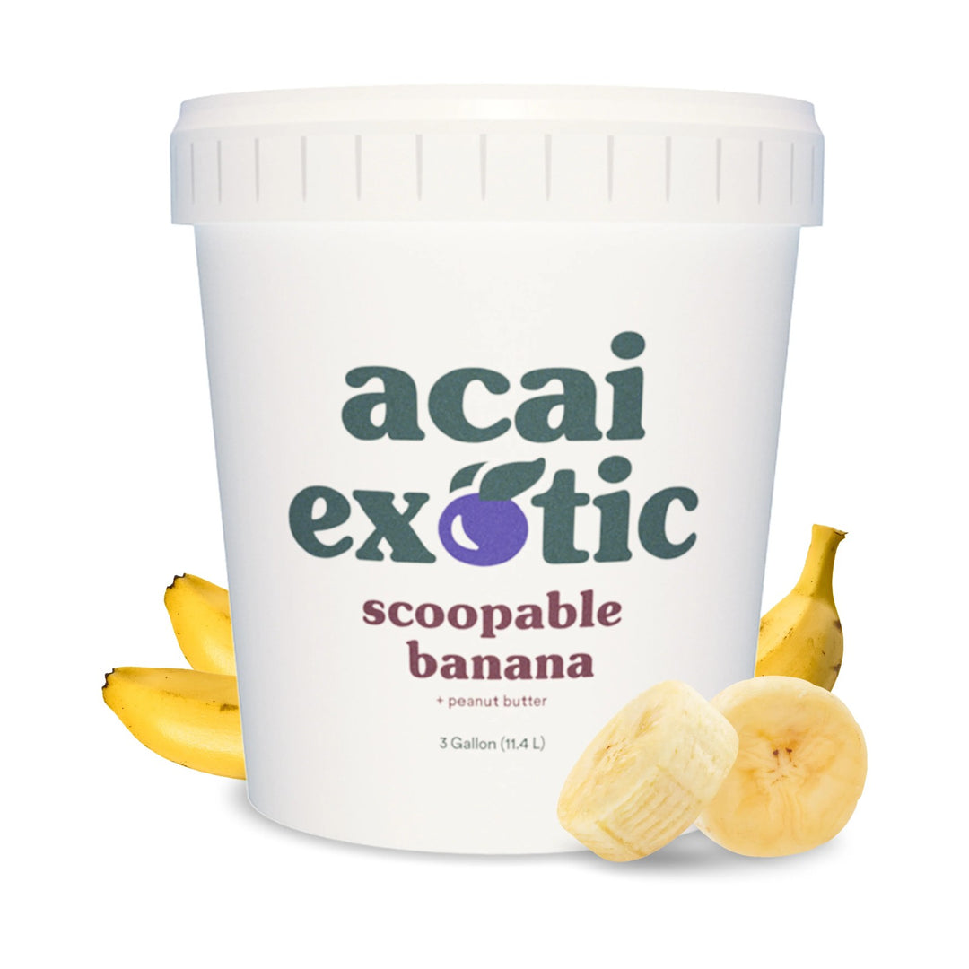 Acai Exotic scoopable banana nut 3-gallon pail