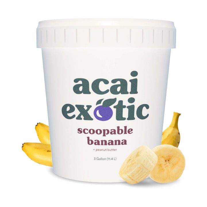 Acai Exotic scoopable banana nut 3-gallon pail