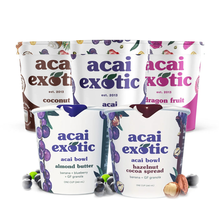 acai bowl lover box: ready-to-eat acai bowls and smoothie bowl bases