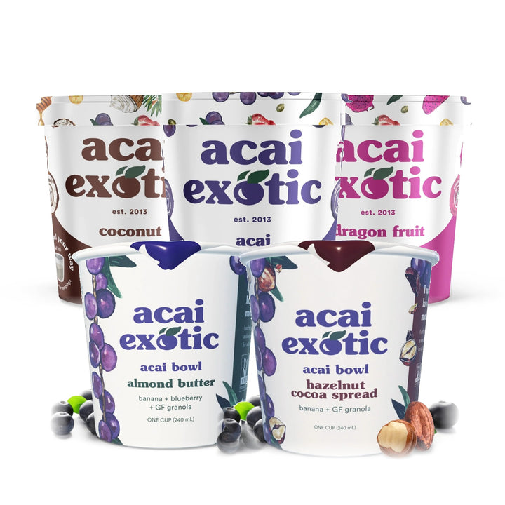 acai bowl lover box: ready-to-eat acai bowls and smoothie bowl bases