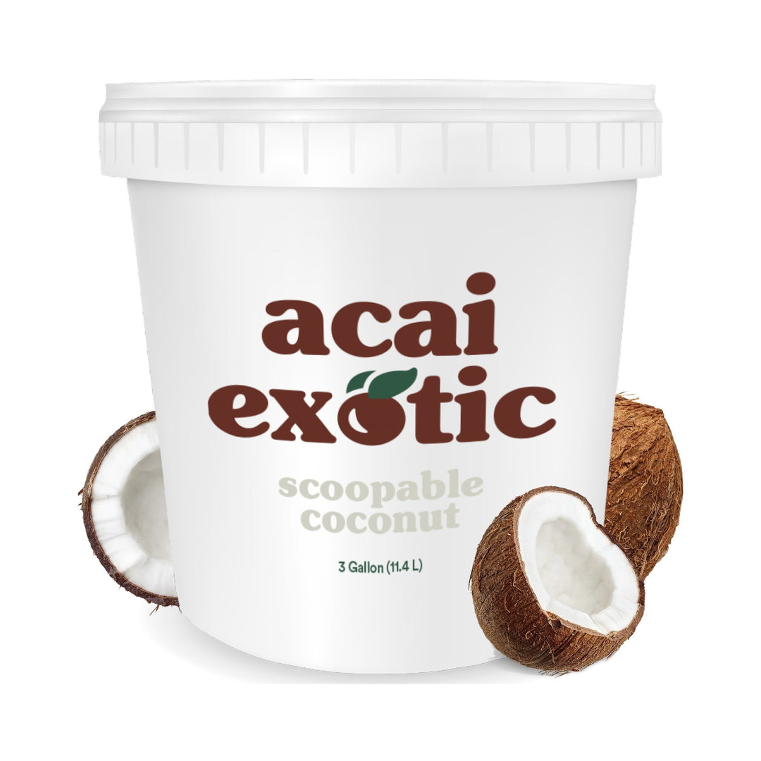 coconut scoopable 3 gallon tub
