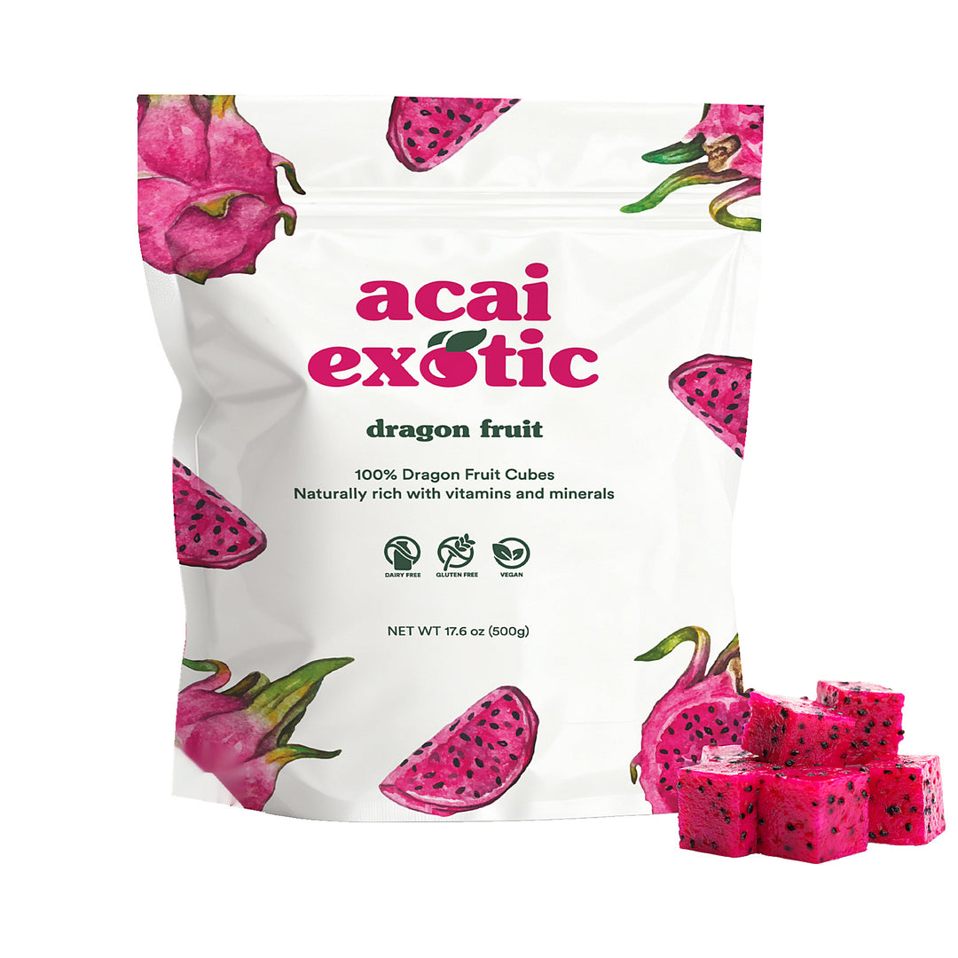 diced dragon fruit superfruit pouch