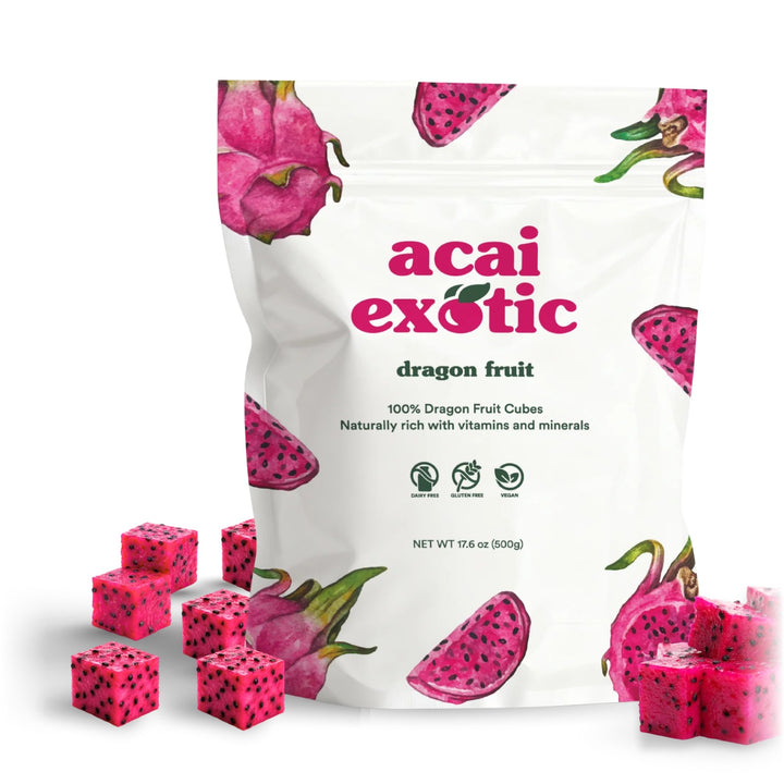 Acai Exotic diced dragon fruit frozen pouch